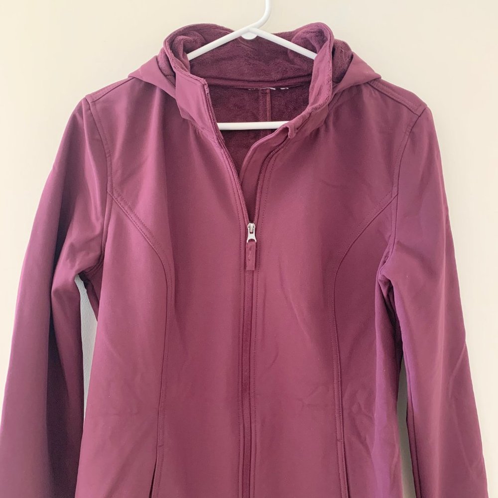 Purple Softshell Fur Lined Waterproof Jacket Coat - image 2